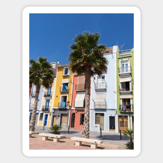 Spanish colored houses. Sticker by sma1050